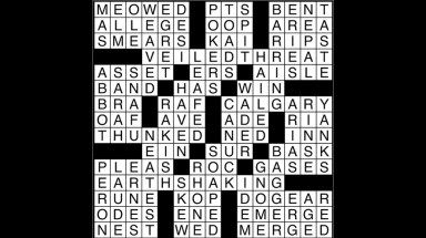 Crossword puzzle answers: April 12, 2017