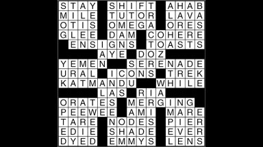 Crossword puzzle answers: December 22, 2017