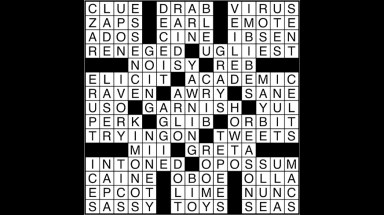 Crossword puzzle answers: December 5, 2017