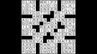 Crossword puzzle answers: February 21, 2018