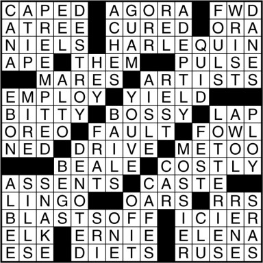 Crossword puzzle answers: February 28, 2017