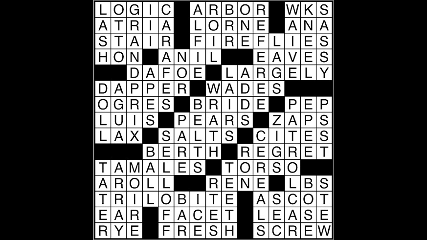Crossword puzzle answers: February 6, 2018