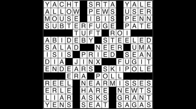 Crossword puzzle answers: February 7, 2018