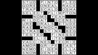 Crossword puzzle answers: February 9, 2018