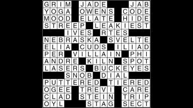 Crossword puzzle answers: July 10, 2017