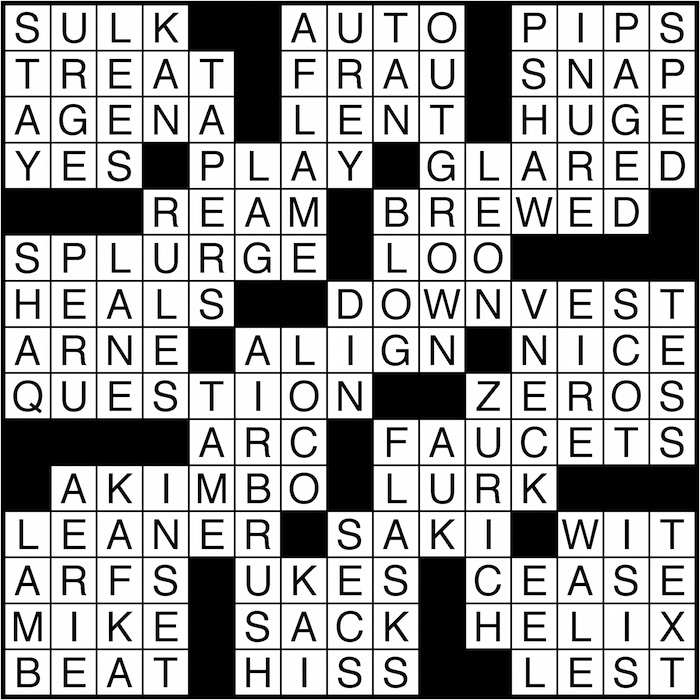 Crossword puzzle answers: July 14, 2016