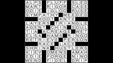 Crossword puzzle answers: July 21, 2017