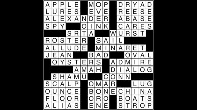 Crossword puzzle answers: March 19, 2018