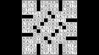 Crossword puzzle answers: March 5, 2018