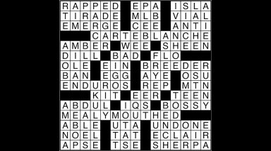 Crossword puzzle answers: May 16, 2017