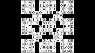 Crossword puzzle answers: May 17, 2017