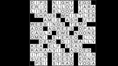 Crossword puzzle answers: May 22, 2017
