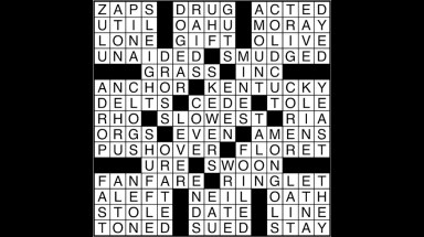 Crossword puzzle answers: May 24, 2017