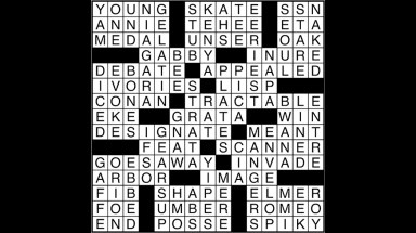 Crossword puzzle answers: November 17, 2017