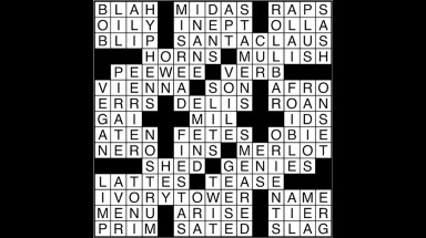 Crossword puzzle answers: November 7, 2017