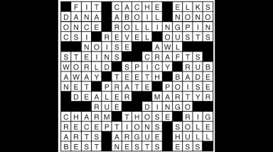 Crossword puzzle answers: August 22, 2018