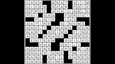 Crossword puzzle answers: September 12, 2018