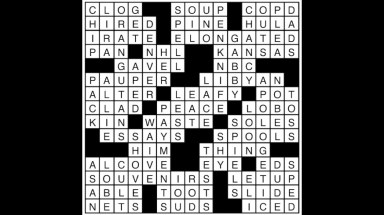 Crossword puzzle answers: August 29, 2018