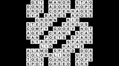 Crossword puzzle answers: October 3, 2018