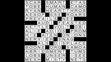 Crossword puzzle answers: February 19, 2018