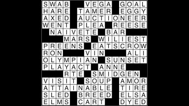 Crossword puzzle answers: February 12, 2018