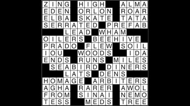 Crossword puzzle answers: February 16, 2018