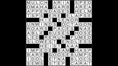 Crossword puzzle answers: February 26, 2018