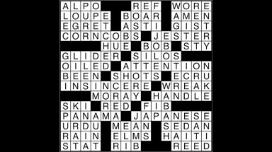 Crossword Puzzle Answers: March 20, 2018