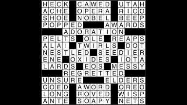 Crossword puzzle answers: March 21, 2018