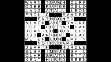 Crossword puzzle answers: November 27, 2017