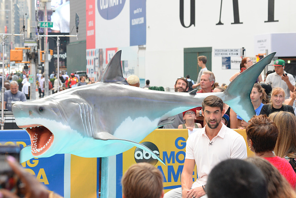 Michael Phelps Races Shark during Shark Week