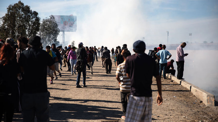 Migrants Tijuana border tear gas
