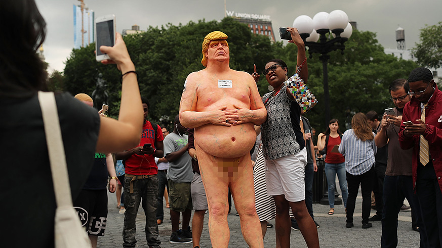 Naked Trump statue up for auction
