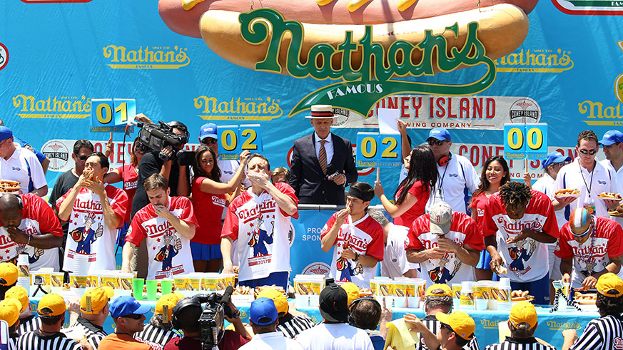 Nathan's Hot Dog Eating Contest 2017