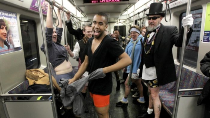 no pants subway ride boston