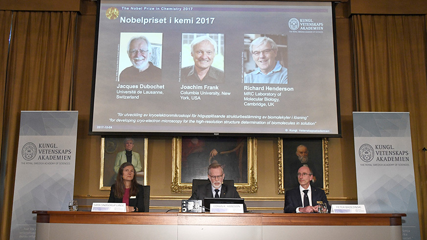 Here is the complete list of 2017 Nobel Prize winners