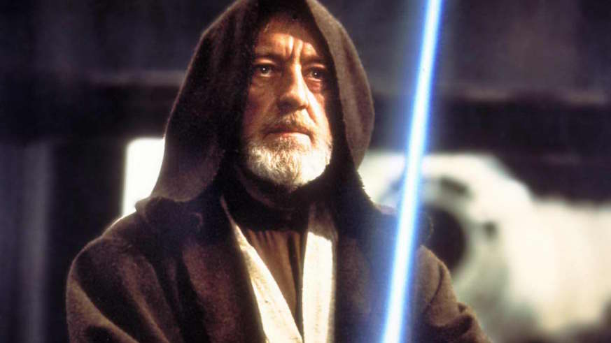 See the lightsaber Alec Guinness used as Obi-Wan Kenobi in Star Wars at a free gallery show of iconic Hollywood props.