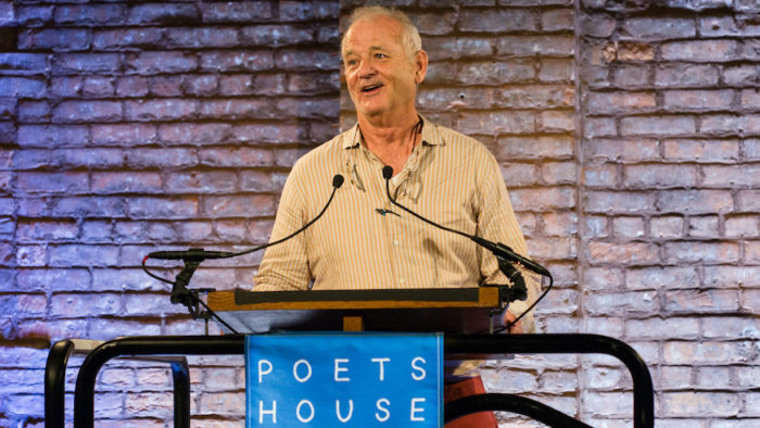 Bill Murray is an avid supporter of Poets House and likes to take part in its major annual fundraiser Poetry Walk.