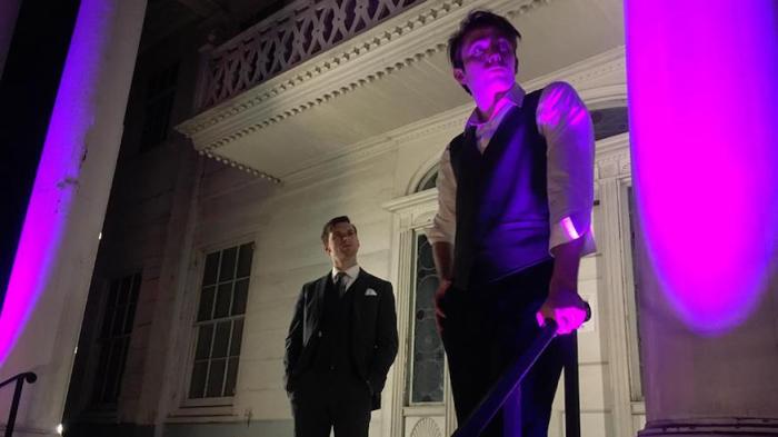 Sherlock Holmes: The Final Adventure brings Professor Moriarty and Irene Adler together on the steps of Morris-Jumel Mansion.