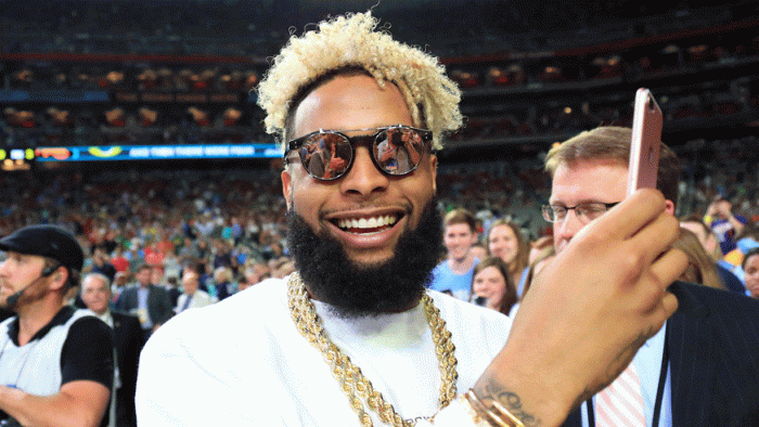 Giants wide receiver Odell Beckham Jr. at the Final Four between Oregon and North Carolina. (Photo: Getty Images)