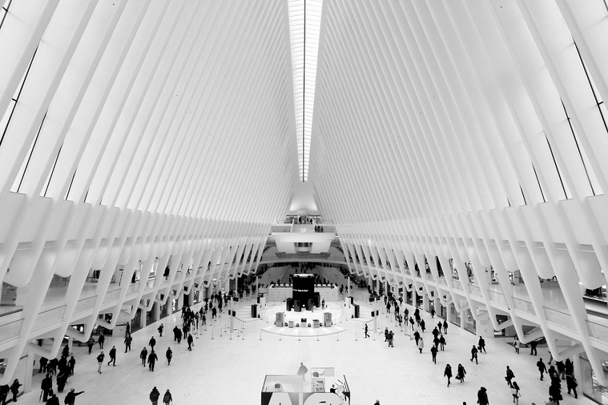 Onlookers in the Oculus were shocked to see a middle-aged man fall several stories to the floor. (Photo by Joe Hunt via Flickr)