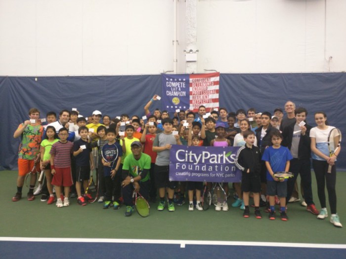 Thanks to the City Parks Foundation, intermediate and advanced youth tennis players can play year-round on several indoor courts across New York City.