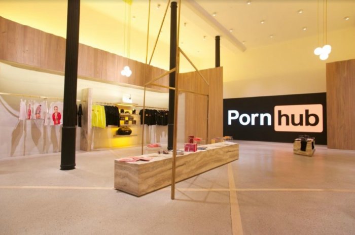 Pornhub opens first-ever retail pop-up fashion shop in New York's SoHo neighborhood.