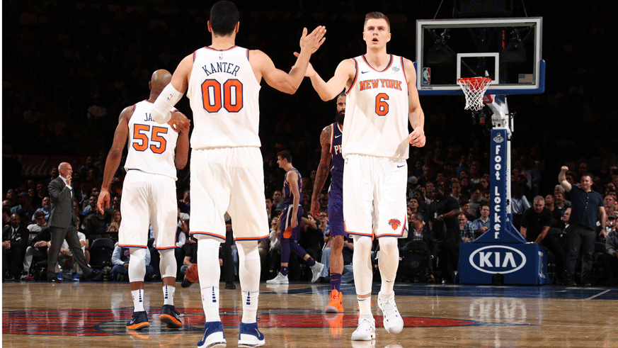 Knicks have fearsome frontcourt duo of Kanter, Porzingis