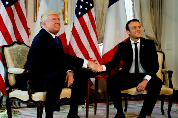 President Trump Macron Handshake