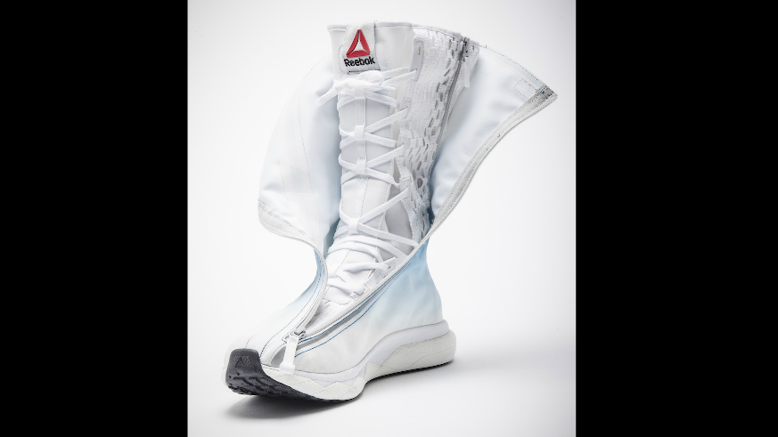 The David Clark x Reebok space boots to be worn by astronauts on the CST-100 Starliner shuttle. Photo: Provided by Reebok