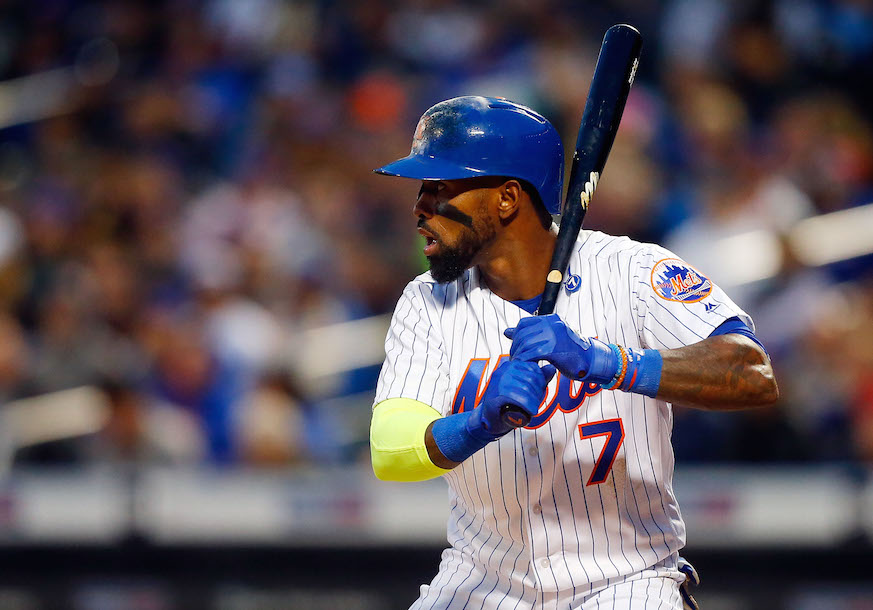 Mets third baseman Jose Reyes waits for a pitch during an April game against the Atlanta Braves. (Getty Images)