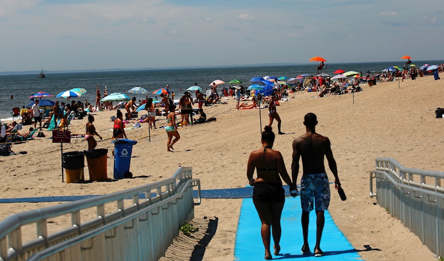 While New York City beaches are opening for the season this weekend, an 11-block section of Rockaway Beach in Queens is not.