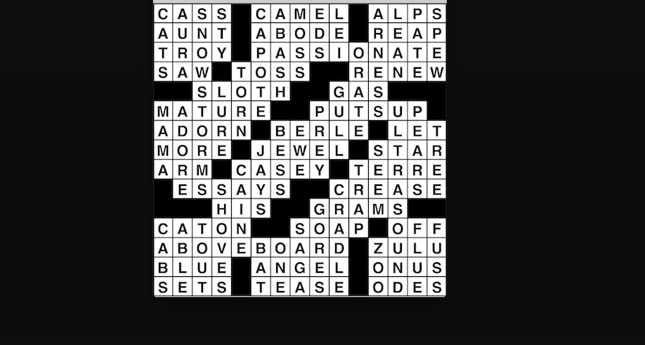 Crossword puzzle, Wander Words answers: May 17, 2019