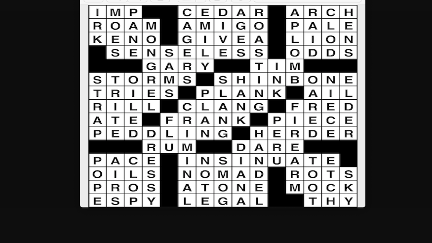 Crossword puzzle, Wander Words answers: May 21, 2019
